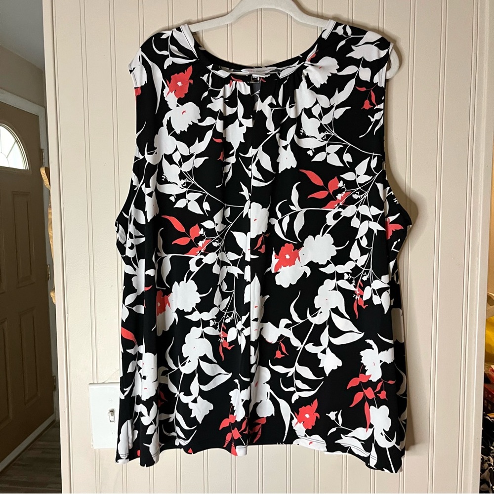 Liz Claiborne Floral Sleeveless Blouse Size 3X